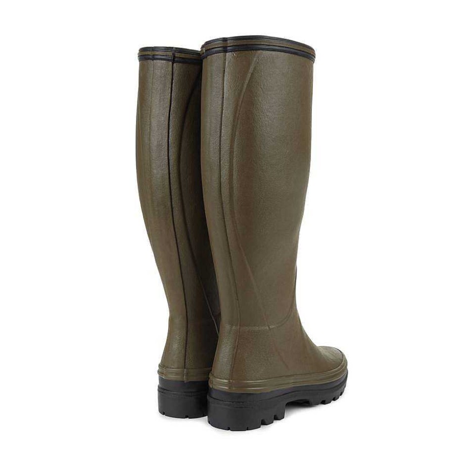 Bottes Hautes En Caoutchouc | Le Chameau Botte Giverny Doublee En Jersey Pour Femme