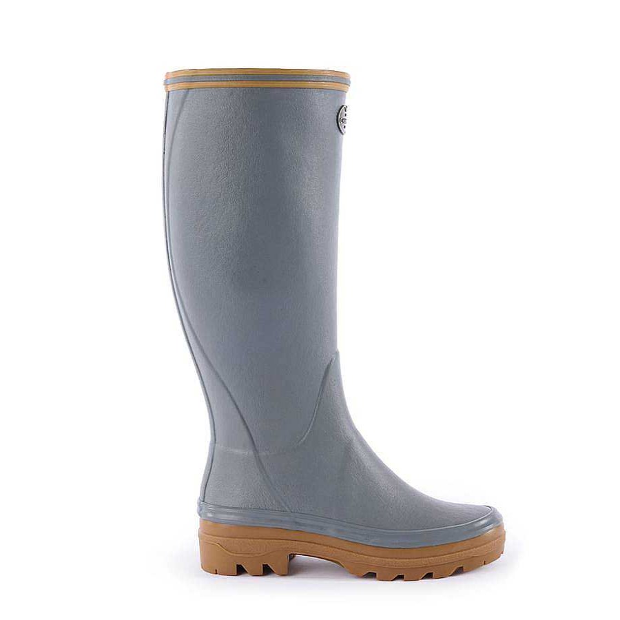 Bottes Hautes En Caoutchouc | Le Chameau Botte Giverny Doublee En Jersey Pour Femme