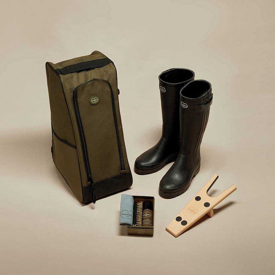 Sacs A Bottes | Le Chameau Accessoires Pour Bottes Chasseur En Neoprene Noir Pour Hommes