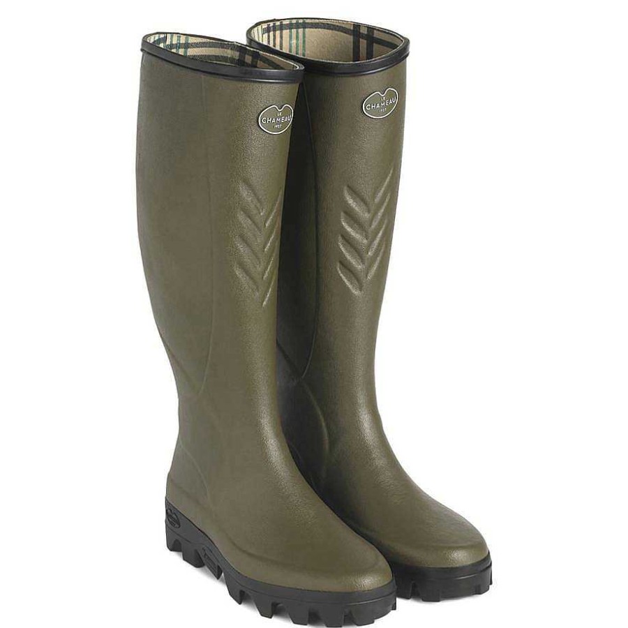 Bottes Hautes En Caoutchouc | Le Chameau Botte Ceres Doublee En Jersey Pour Hommes