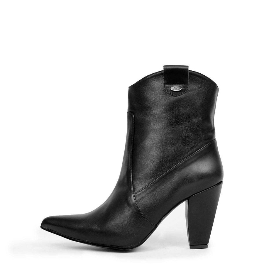 Cheris Du Quotidien | Fernando Berlin Bottines A Talons Bloc Style Occidental Taille Standard