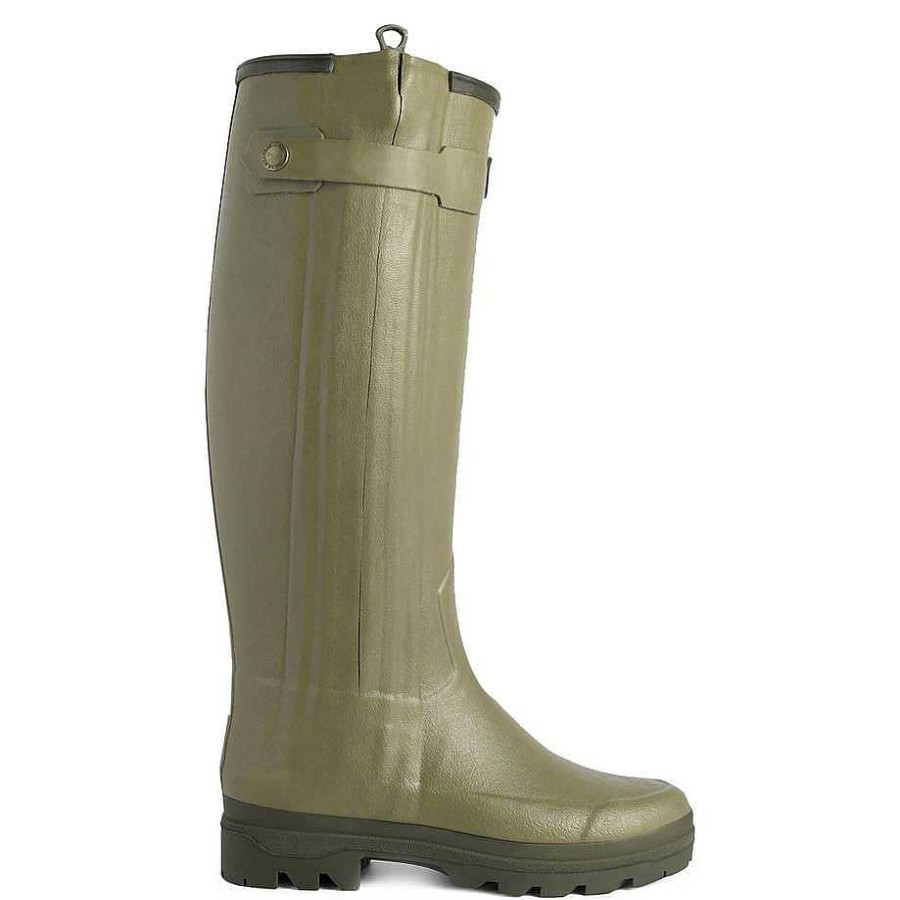 Bottes Hautes En Caoutchouc | Le Chameau Botte Chasseur Doublee Neoprene Pour Femme