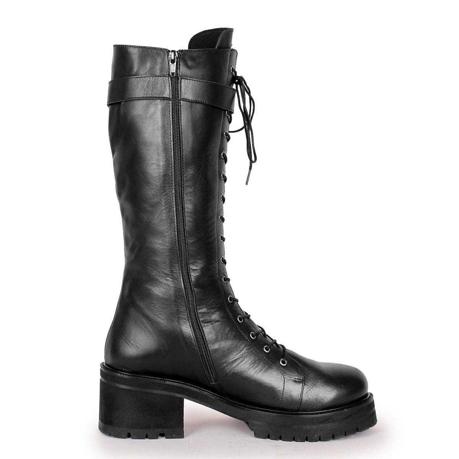 Cheris Du Quotidien | Fernando Berlin Bottes Combat/Style Gothique Taille Haute Standard